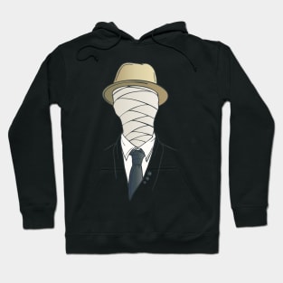 Mummy Face in Suit, Tie, and Hat Hoodie